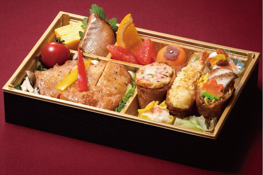 とりの柚子塩焼きと三味いなり御膳